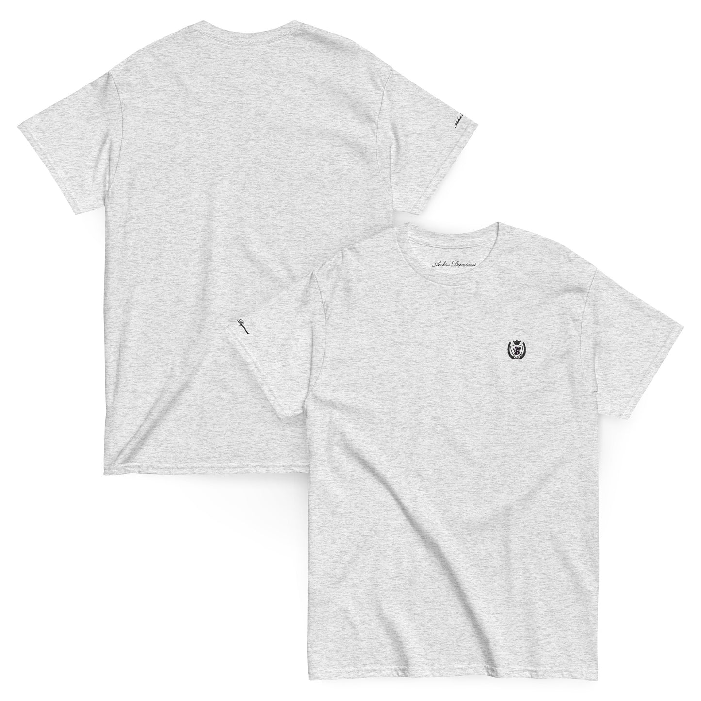 Archive Basic Tee ash front and back — Archive Department