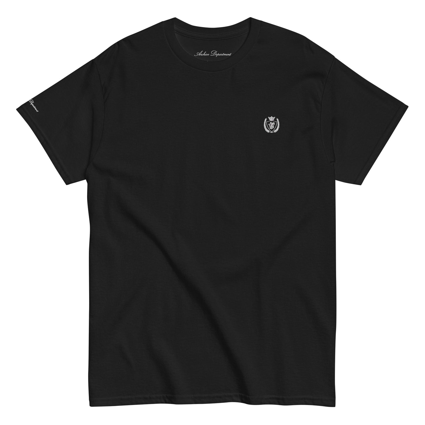 Archive Basic Tee black front view — heavyweight cotton T-Shirt