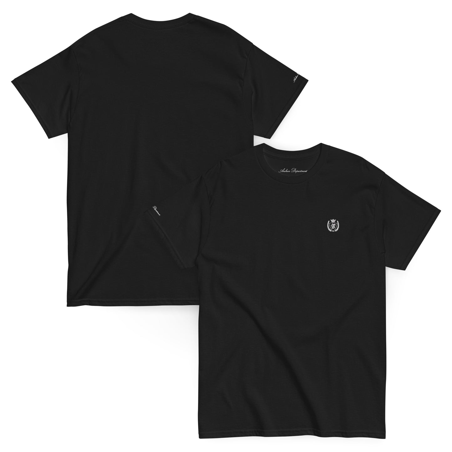 Archive Basic Tee black front and back — Archive Department