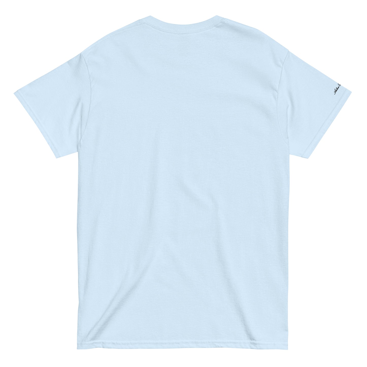 Archive Basic Tee light blue back view — Archive Department