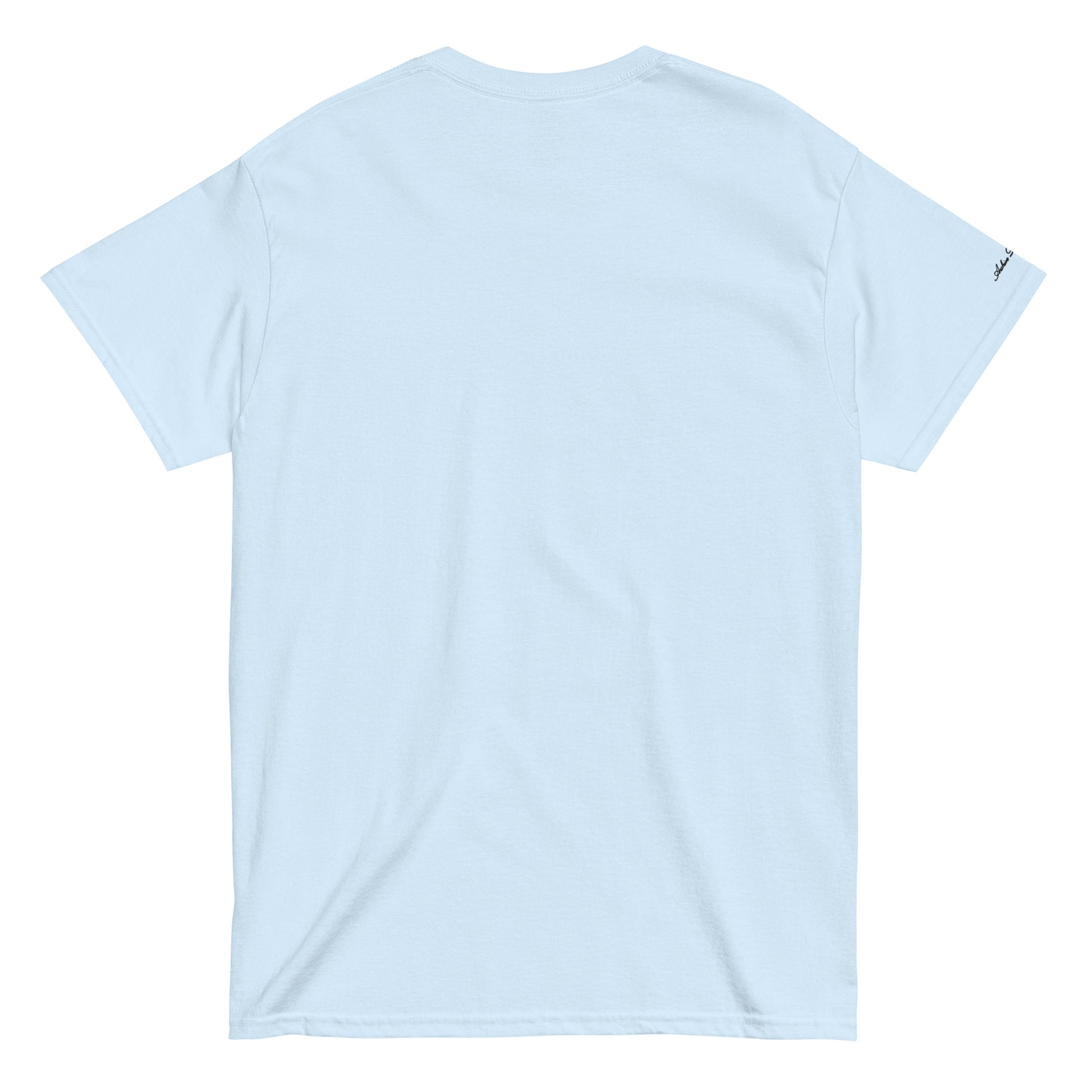 Archive Basic Tee light blue back view — Archive Department