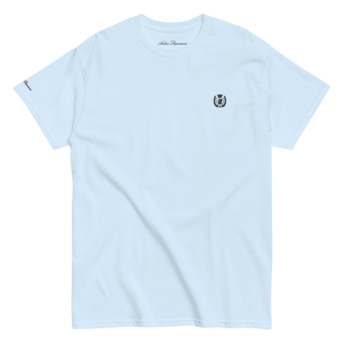 Archive Basic Tee light blue front view — heavyweight cotton T-Shirt