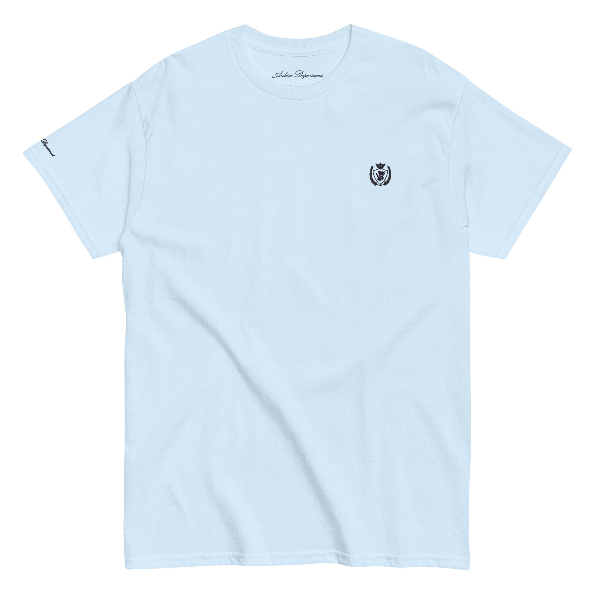 Archive Basic Tee light blue front view — heavyweight cotton T-Shirt