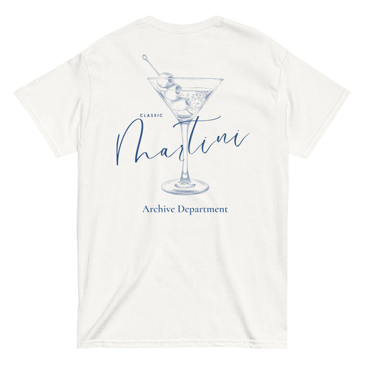 Martini T-Shirt white back cocktail graphic — Summer Drop 2026