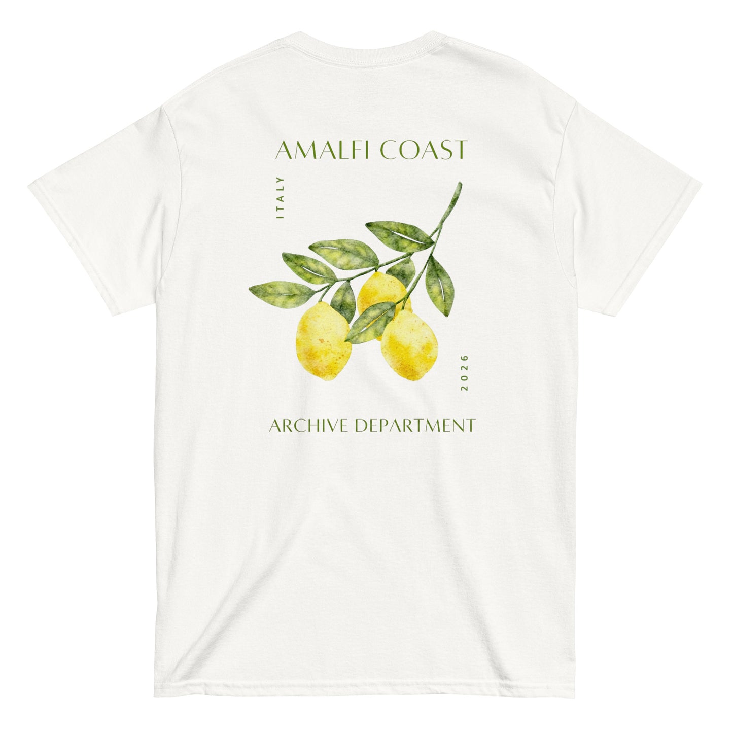 Amalfi Coast T-Shirt white back graphic — Summer Drop 2026