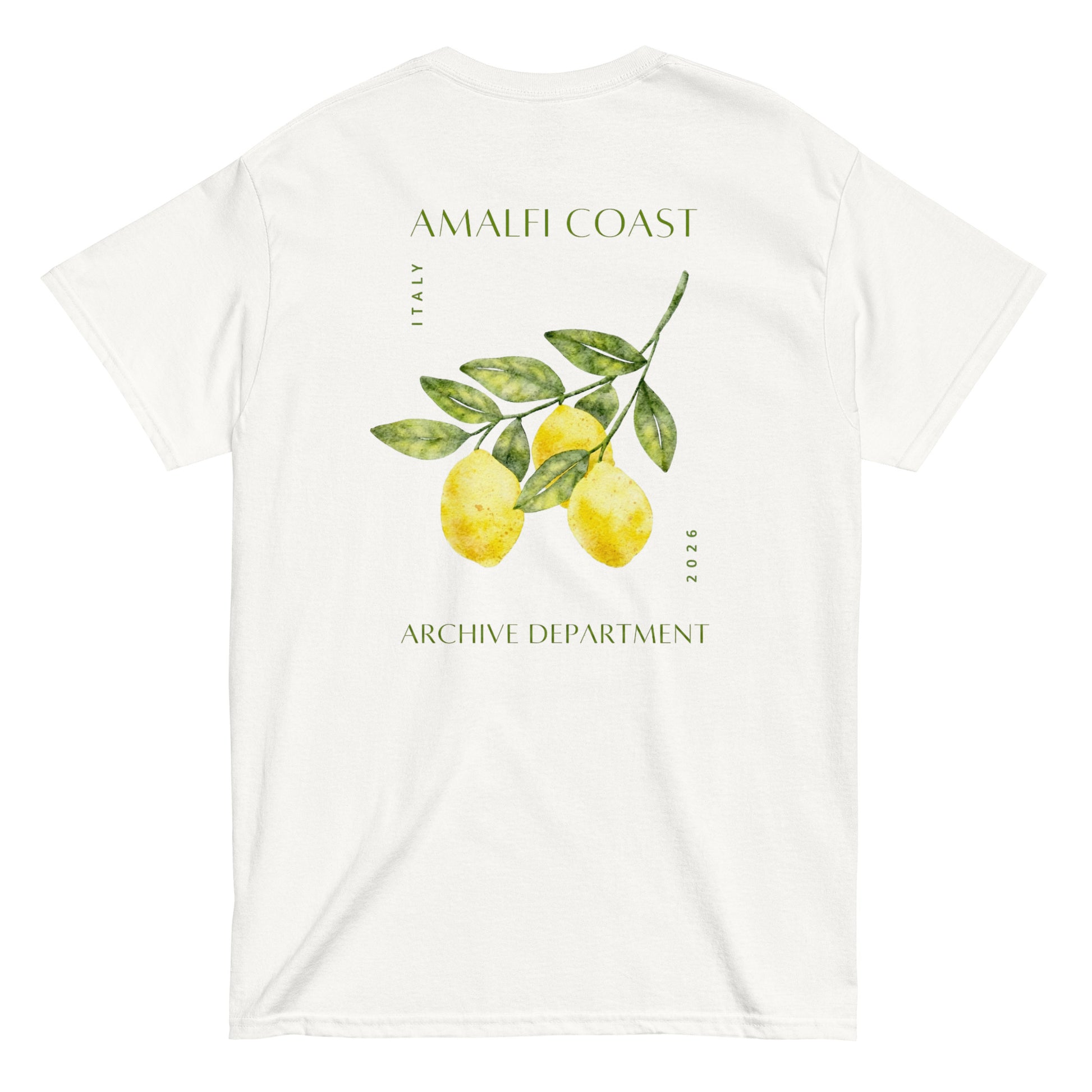 Amalfi Coast T-Shirt white back graphic — Summer Drop 2026