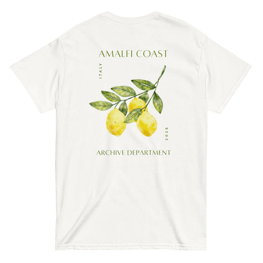 Amalfi Coast T-Shirt white back graphic — Summer Drop 2026