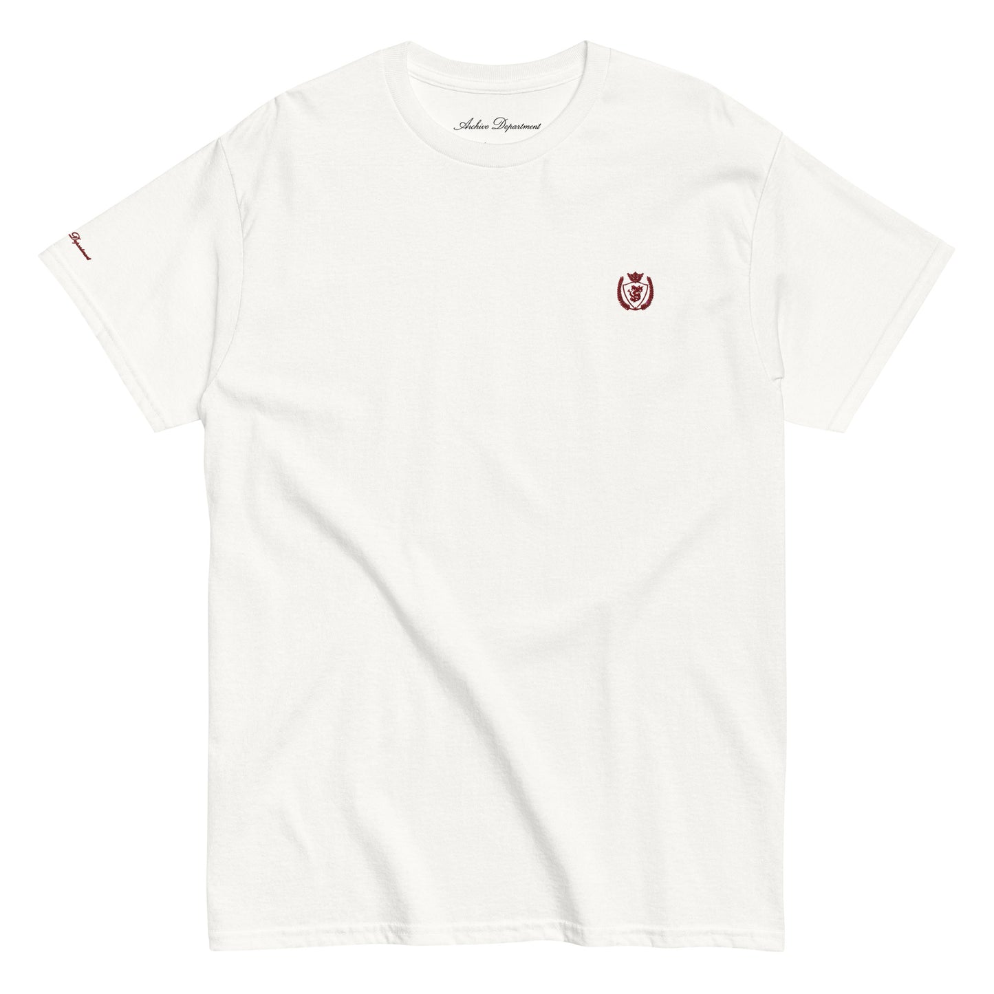 Heart T-Shirt white front view — Archive Department Summer Drop