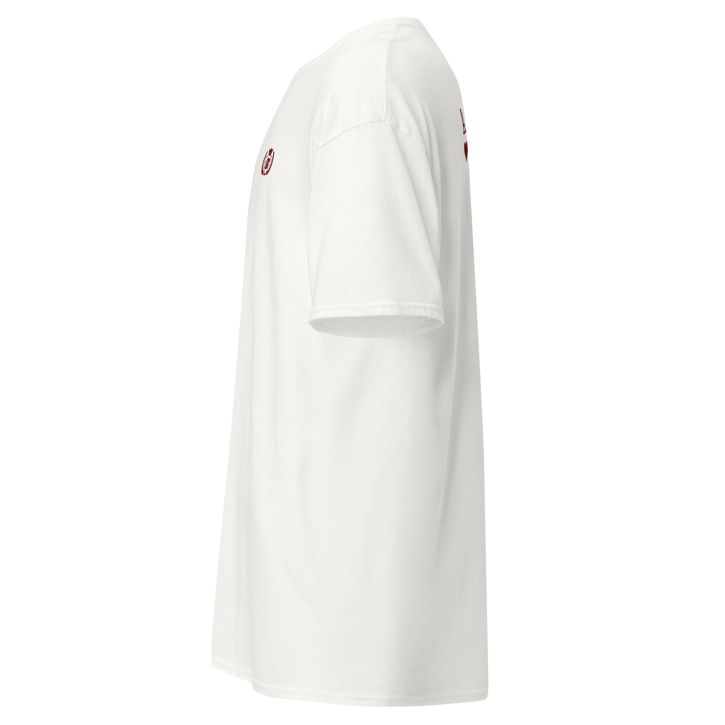 Heart T-Shirt white left side view — Archive Department