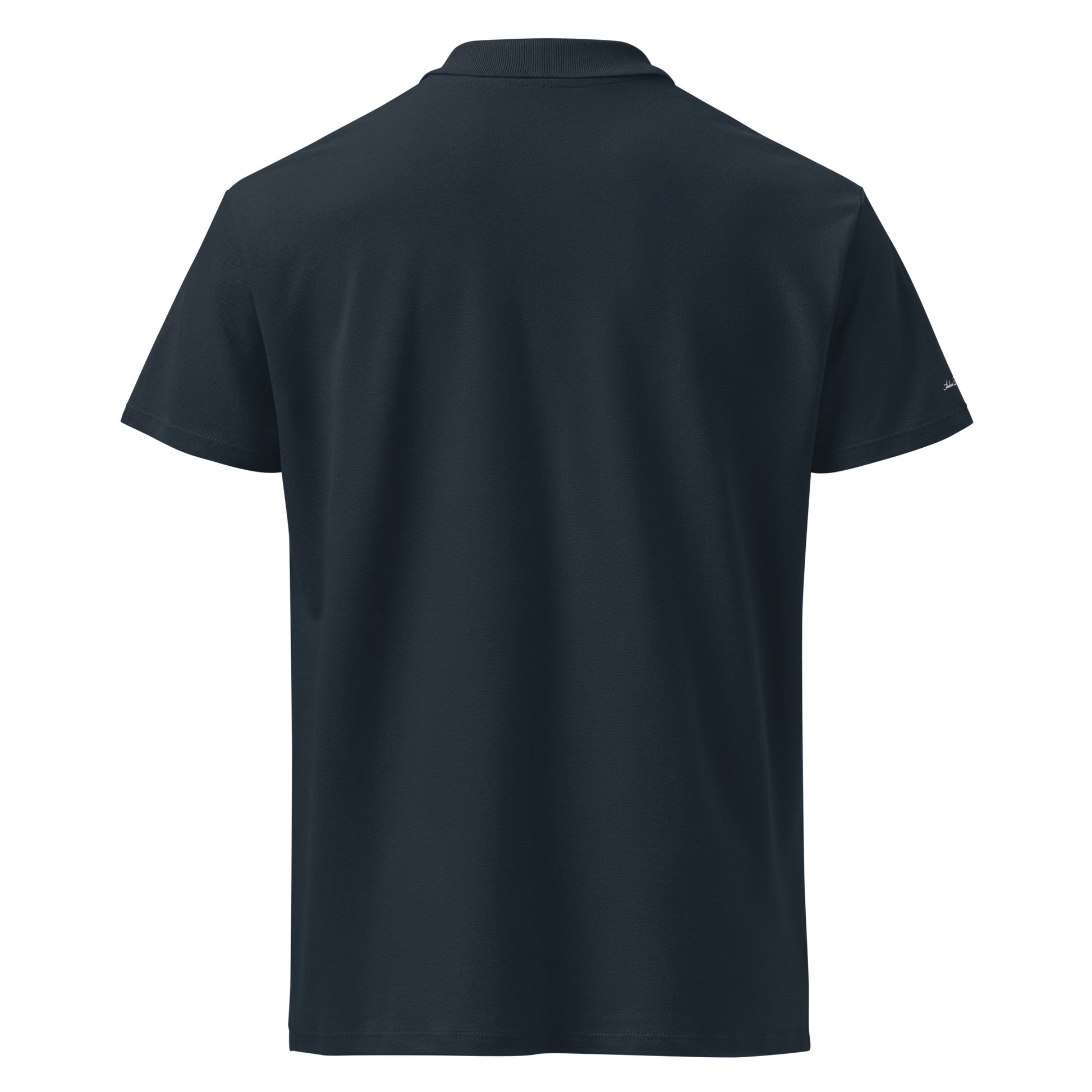 Archive Club Polo navy back detail — Archive Department