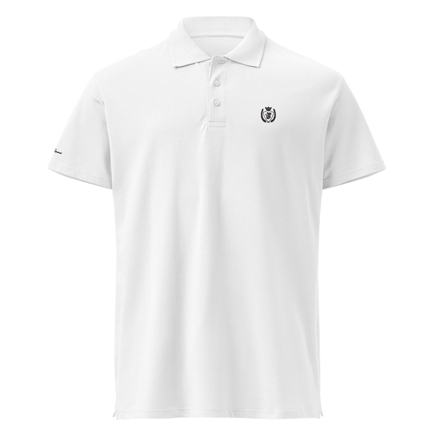 Archive Club Polo white front detail — Archive Department core piece