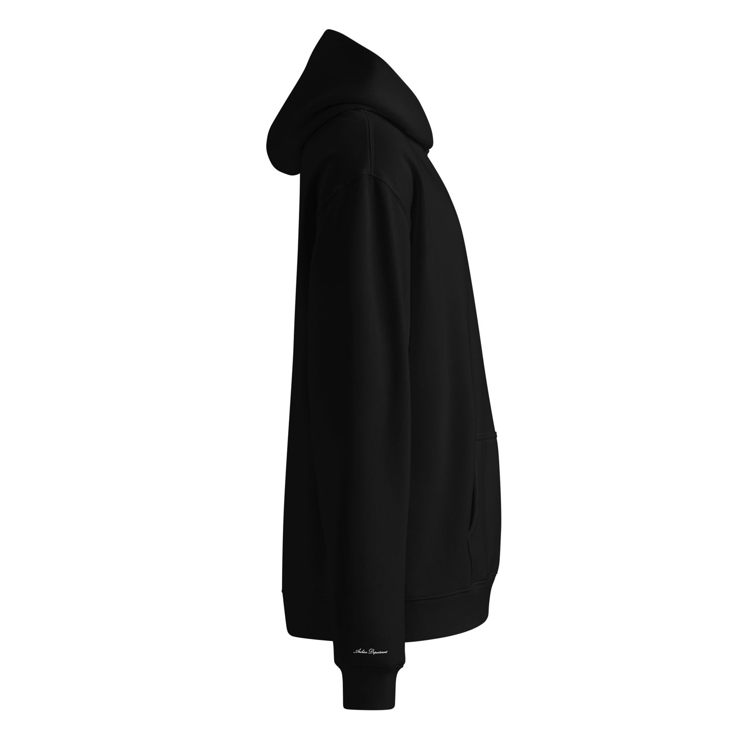 Archive Basic Hoodie black right side — Archive Department core piece