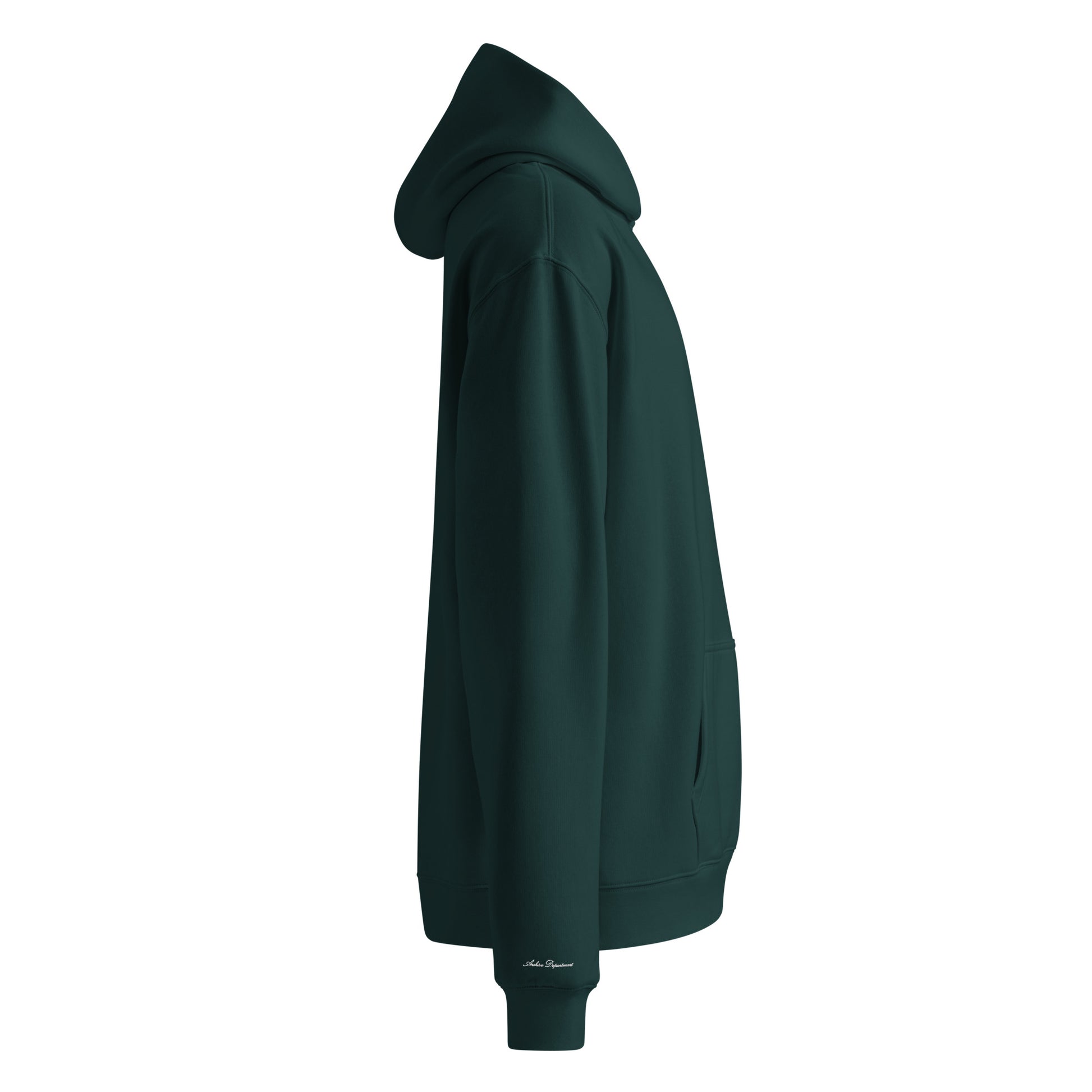 Archive Basic Hoodie pine green right side — Archive Department